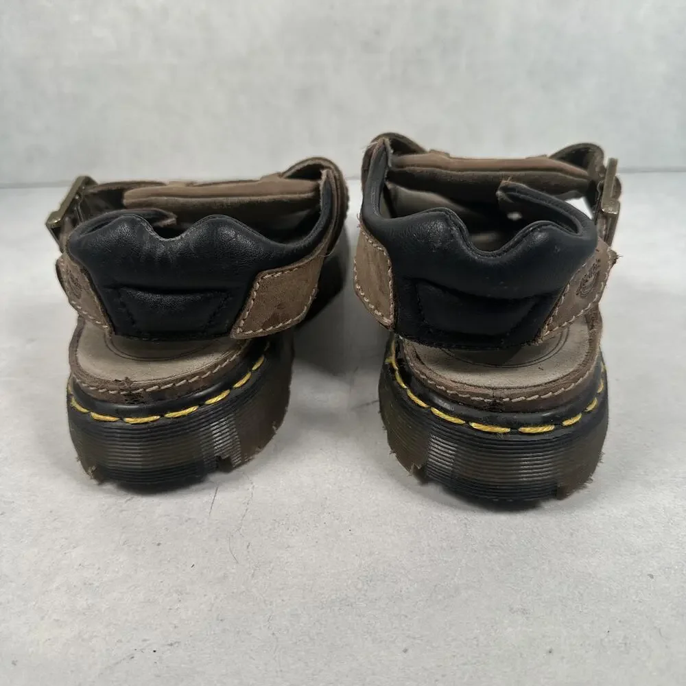 Dr. Martens Sandals Shoes Mens Size 9 Brown Leather Fisherman Buckle England 90s